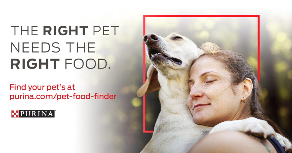 Purina Pet Food Finder graphic with Purina logo