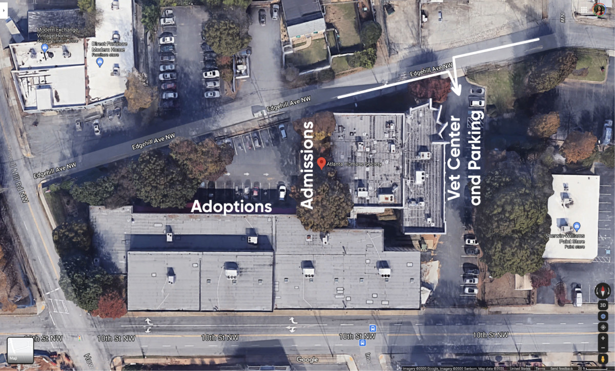 Atlanta Humane Society Veterinary Center Parking Lot