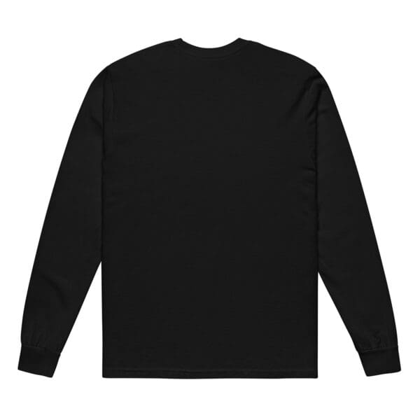 unisex garment dyed heavyweight long sleeve shirt black back 66f99d3fb6beb.jpg